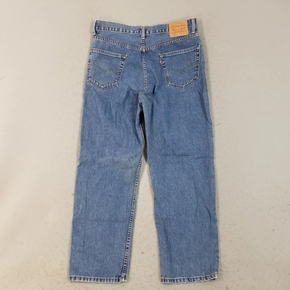 Levis Jeans Mens 36x32 Blue 550 Relaxed Fit Tapered Leg Denim Cotton 00550-4891